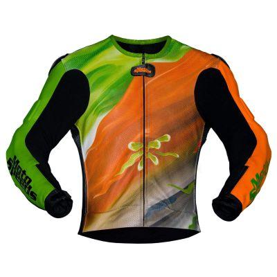 Chaqueta de cuero para montar a caballo Abstract Race