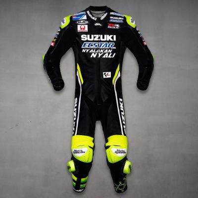 Mono de cuero negro Andrea Iannone Suzuki MotoGP 2018