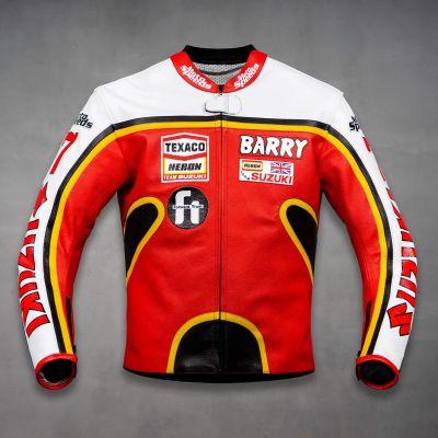 Chaqueta de cuero Barry Sheene Suzuki GP 1976