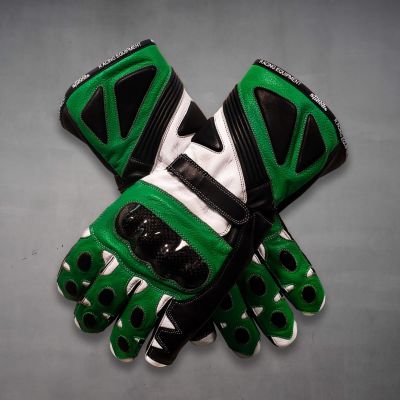 Guantes de moto verdes Bravo