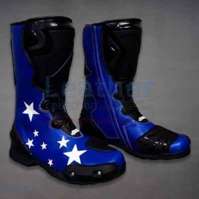 Botas de moto Colin Edwards azules WSBK 2002
