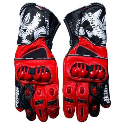 Guantes de piel rojos y negros de Marc Márquez 2015-2016