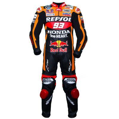 Traje de cuero negro Marc Márquez Honda MotoGP 2017