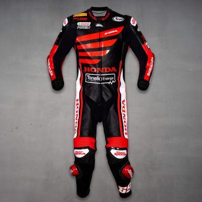 Prueba de invierno del WSBK de Nicky Hayden con el mono de moto Honda 2015