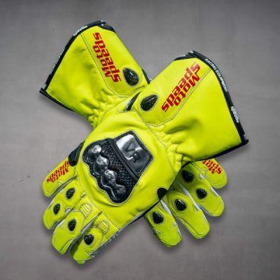Guantes de cuero para moto