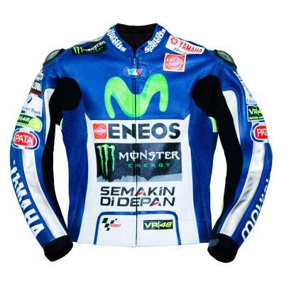 Chaqueta de cuero Valentino Rossi Movistar Yamaha 2015 MotoGP
