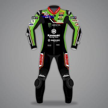 Traje de pilotaje Kawasaki de Alex Lowes WSBK 2023