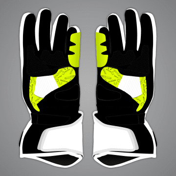 Guantes de Moto Blancos Alvaro Bautista SBK 2024
