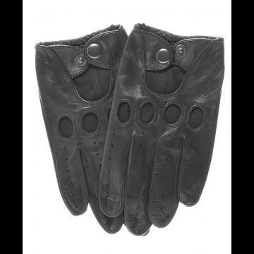 Guantes de conducción de cuero negro