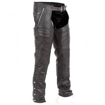 Pantalones de moto de cuero negro premium para hombre