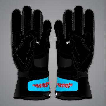 Guantes de moto azules Raul Fernández MotoGP 2025