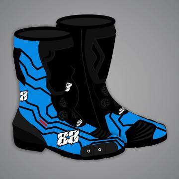 Zapatos de Motocicleta Azules Miguel Oliveira MotoGP 2025