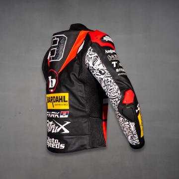 Chaqueta de cuero para motociclista