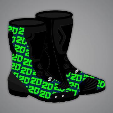 Botas de moto verdes Fabio Quartararo MotoGP 2025