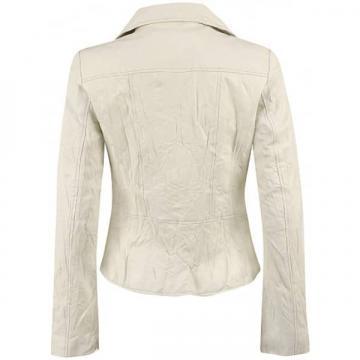 Chaqueta de moto Brando arrugada para mujer