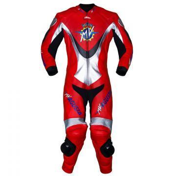 Traje de moto de cuero completo MV Agusta