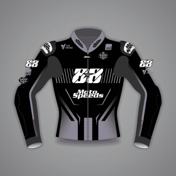 Chaqueta de cuero de carreras