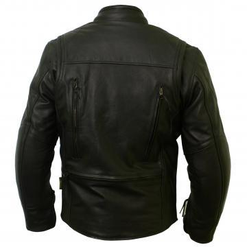 Chaqueta de cuero impermeable con armadura CE para motocicleta