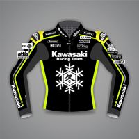 chaqueta de cuero kawasaki