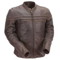 Chaqueta Moto Marron