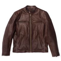 Chaqueta De Cuero Cafe Racer