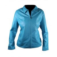 Chaqueta De Cuero Azul