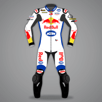 Traje de motociclista blanco