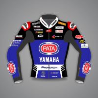 chaqueta de moto azul