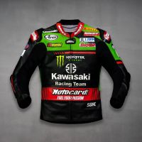 chaqueta cuero kawasaki