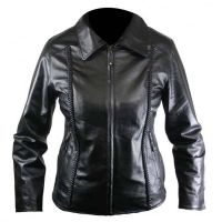 Chaqueta De Cuero Negra Mujer