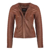Chaqueta Cuero Marron Mujer