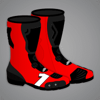 Botas de motociclismo rojas