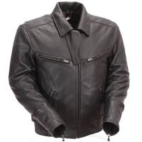 Chaqueta moto cuero hombre