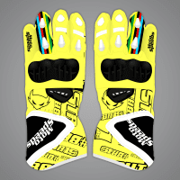 Guantes de motocicleta amarillos neón