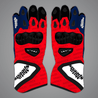 Guantes de motociclista rojos