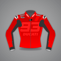 Chaqueta de moto roja