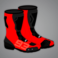Botas de moto rojas