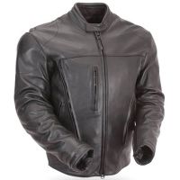 Cazadora Cuero Moto Hombre