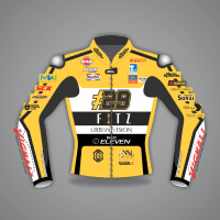 Chaqueta de moto amarilla