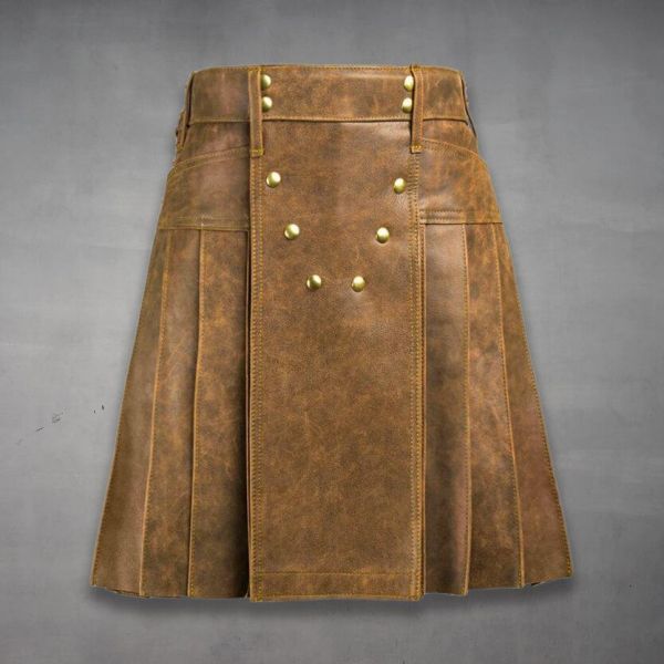 Kilt de cuero genuina