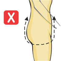 Front Cintura delantera a cintura trasera